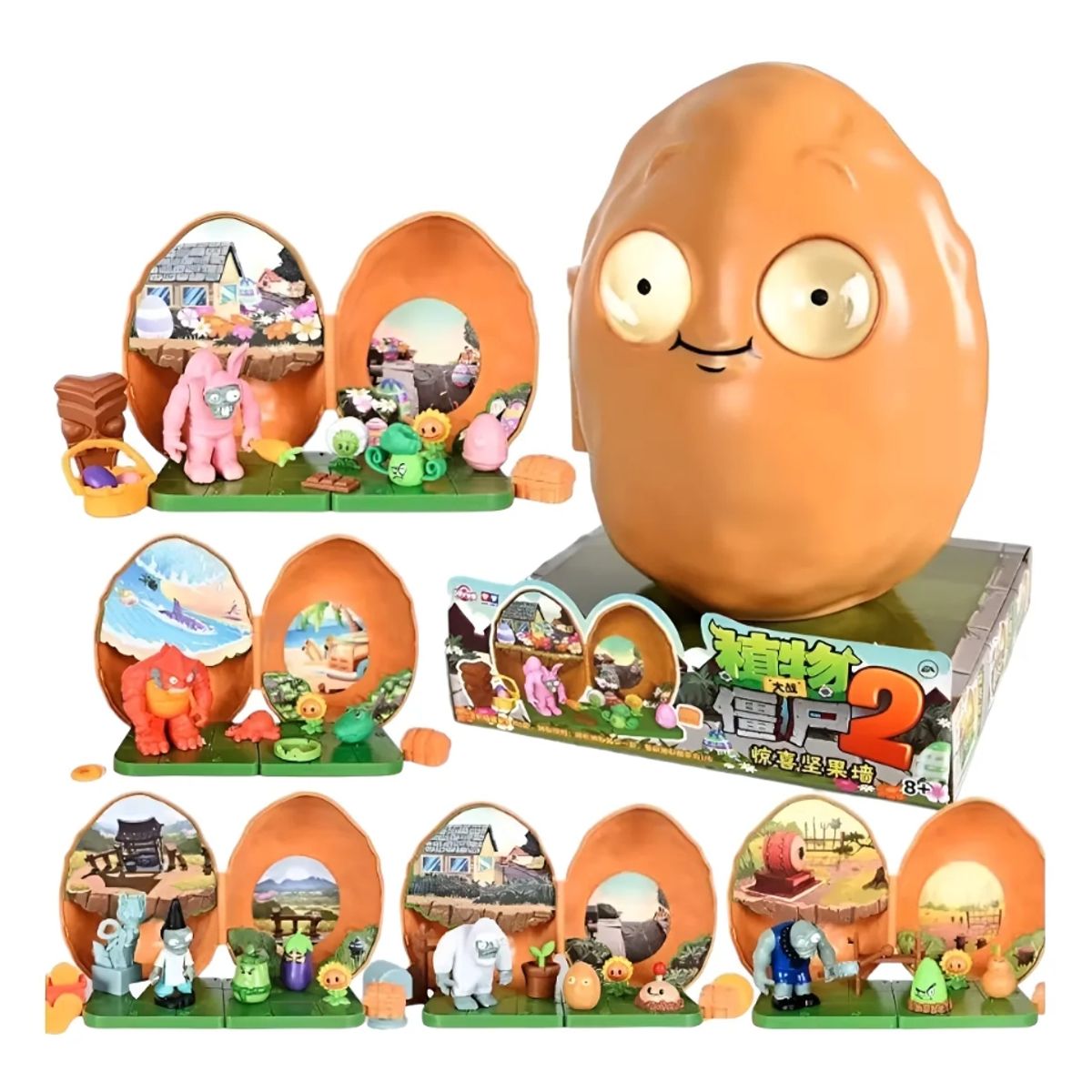 GENERICO - 1 Figura Nuez Con Tematica Sorpresa Plantas Vs Zombies Pvz