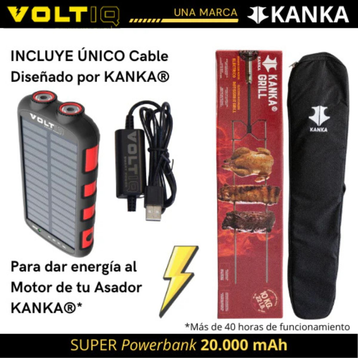 KANKA - Batería Solar KANKA® 20000mAh  Versión Mejorada VOLTIQ
