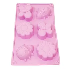 GENERICO - Molde De Silicona Rectangular Forma Chinita Flores Mariposa Color Surtidos