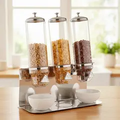 SUNNEX - Dispensador Triple De Cereales 4L