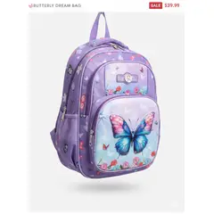 FASHIONS - Mochila Niños Escolar Mariposa