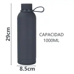 GENERICO - Termo Botella Agua Termica Acero Inoxidable 1000ml Azul Marino