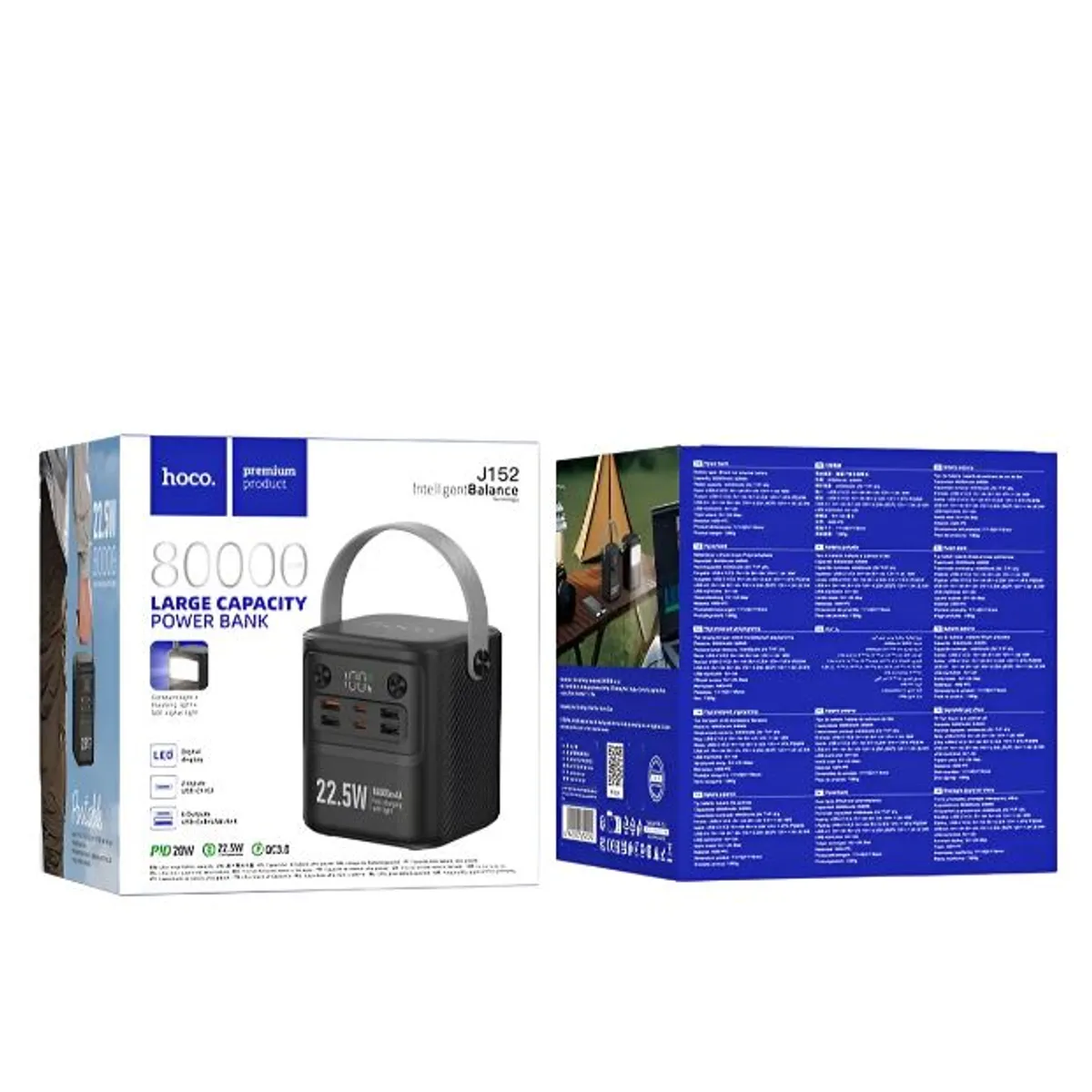 HOCO - Batería Externa Hoco J152 Surpass 80000mah 225w+pd20w Negro