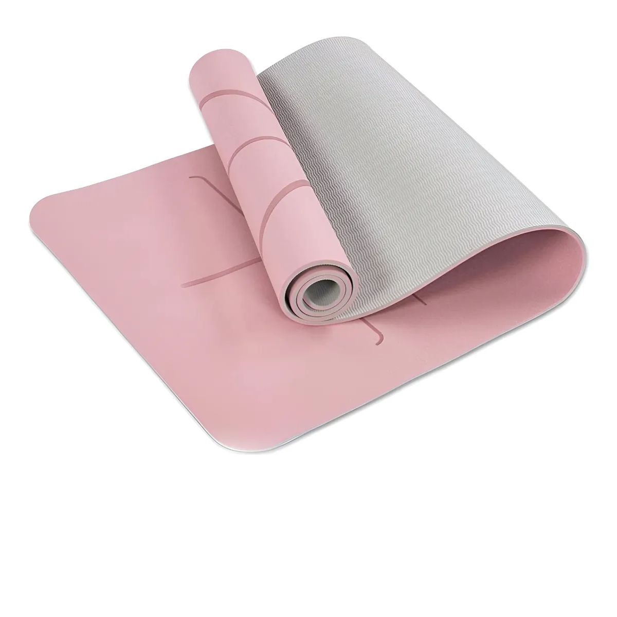 GENERICO - Mat Yoga Con Marcas De Alineación Con Bolso De Transporte