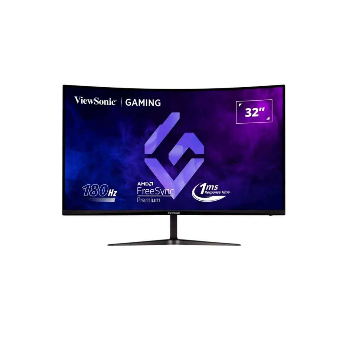 VIEWSONIC - Monitor ViewSonic 32" Curvo  2K QHD (2560×1440) 180 Hz 1 ms  Panel MVA HDR10 2×HDMI + DP Parlantes