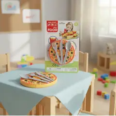 GENERICO - Set Juguete Pizza Plástica Para Cortar Con Cubiertos