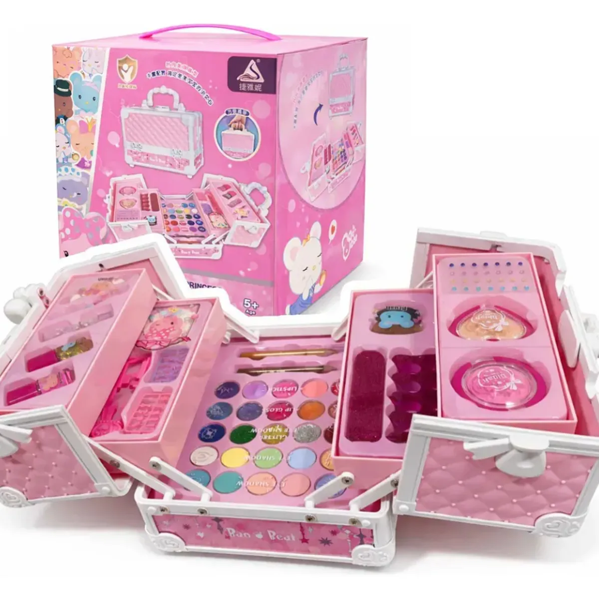 GENERICO - Juego De Juguetes De Maquillaje Cosmético Para Niñas 42pc Rosa