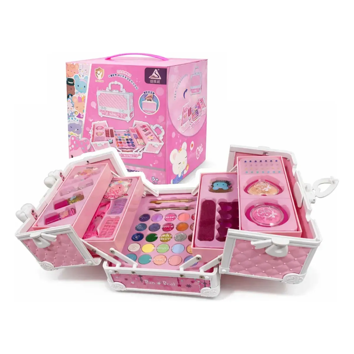 GENERICO - Juego De Juguetes De Maquillaje Cosmético Para Niñas 42pc Rosa