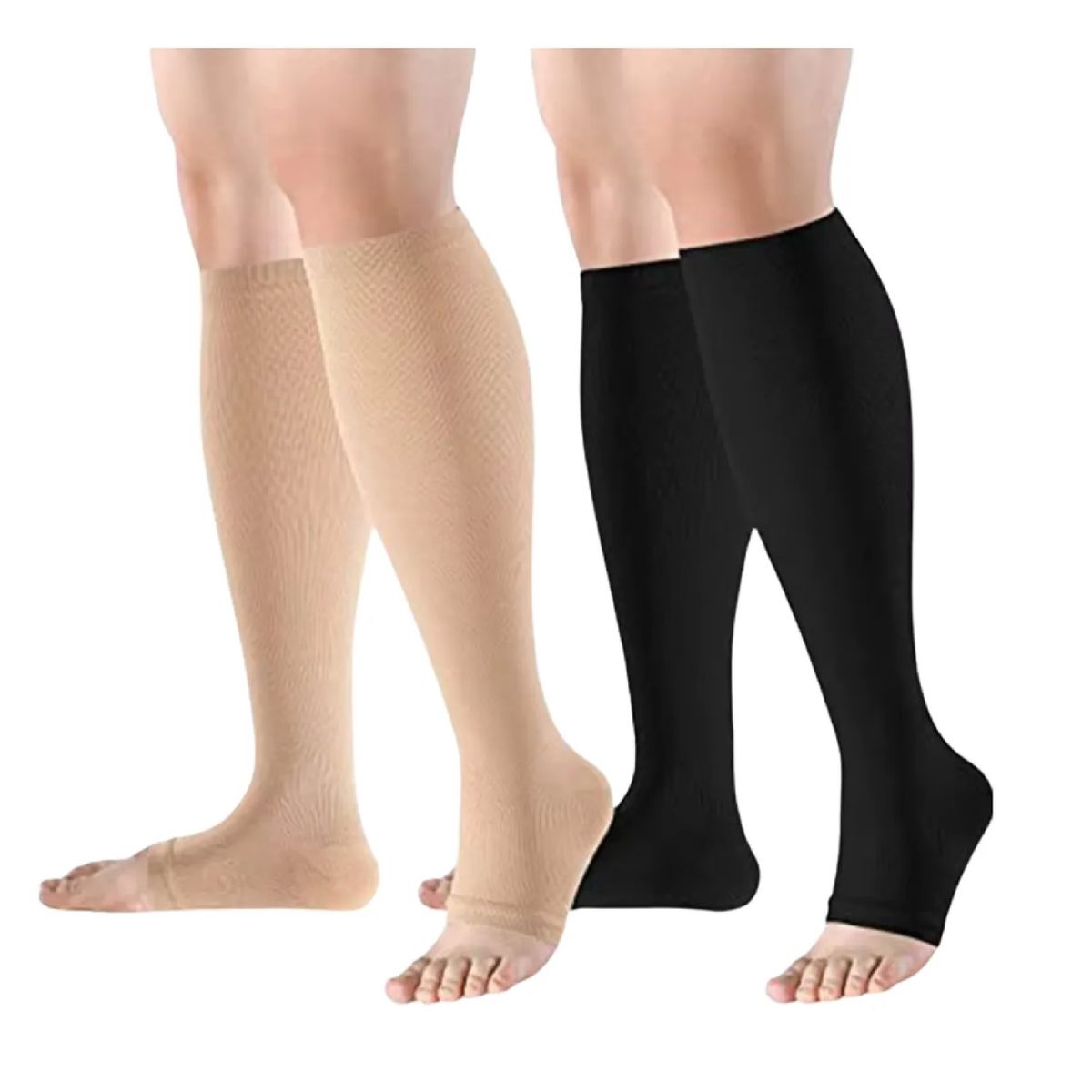 GENERICO - Calcetines De Compresion Mejora Circulación Y Antifatiga Negro Talla M