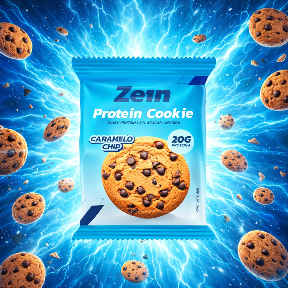 ZEIN - GALLETON PROTEIN COOKIE 20GR PROTEINA CARAMELO CHIP - ZEIN