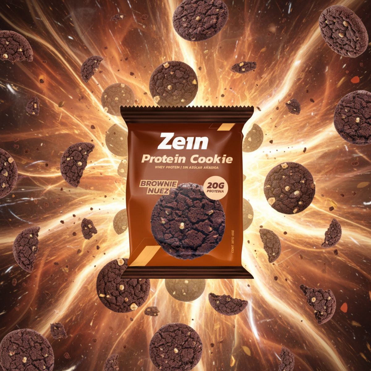 ZEIN - GALLETON PROTEIN COOKIE 20GR PROTEINA BROWNIE NUEZ- ZEIN