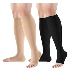 GENERICO - Calcetines De Compresion Mejora Circulación Y Antifatiga Negro Talla XL