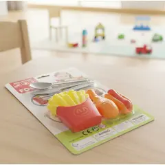 GENERICO - Set Juguete Comida Rápida con Cubiertos para Niños