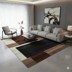 GENERICO - ALFOMBRA CON DISEÑO 200X240 TETRIS CAFE MODERNO ELEGANTE WM