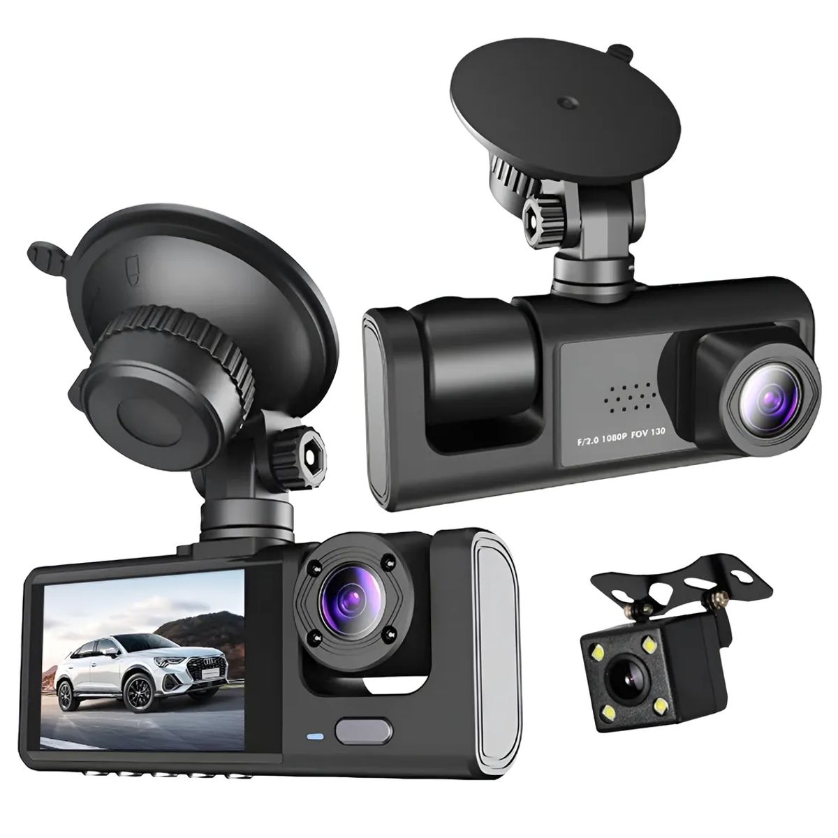 GENERICO - 3 Cameras Accesorio Para Cámara De Coche Dashcamera