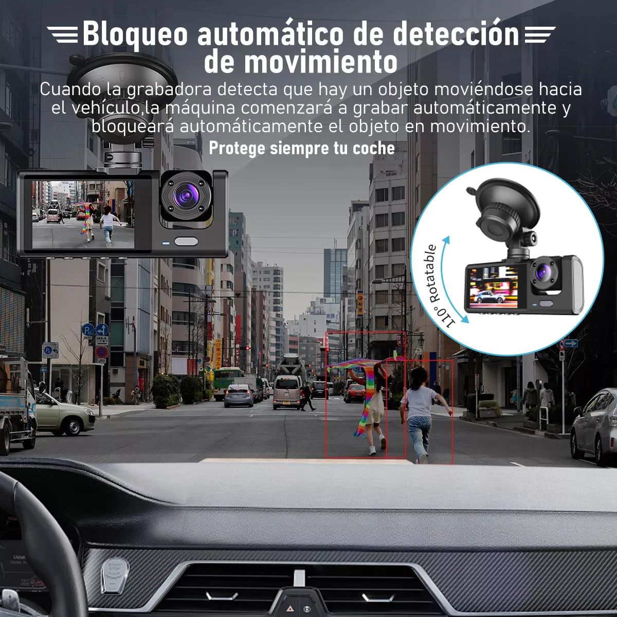 GENERICO - 3 Cameras Accesorio Para Cámara De Coche Dashcamera