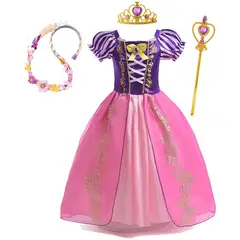 GENERICO - Disfraz princesa rapunzel para niña talla 3 con accesorios