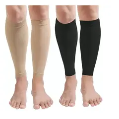 GENERICO - Calcetines De Compresion Venosa 20-25 Mmhg Para Pantorrillas Negro Talla L