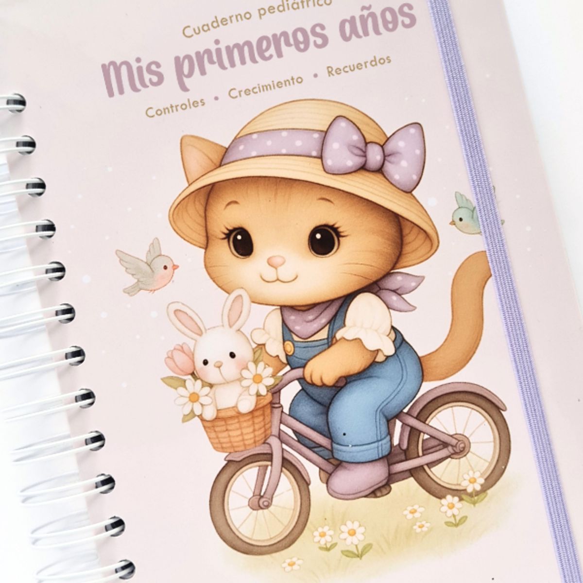 NAFIBA - Cuaderno Pediátrico Nafiba - Gatita y flores