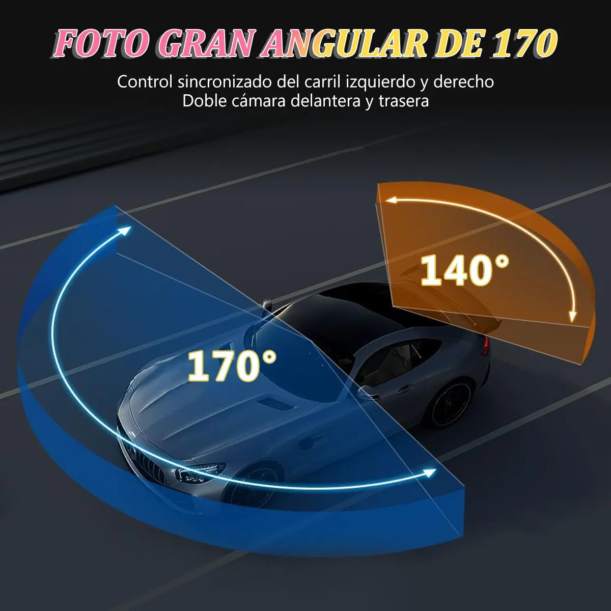 GENERICO - Espejo Retrovisor Doble Camara Reversa 10in Touch Hd 1080p