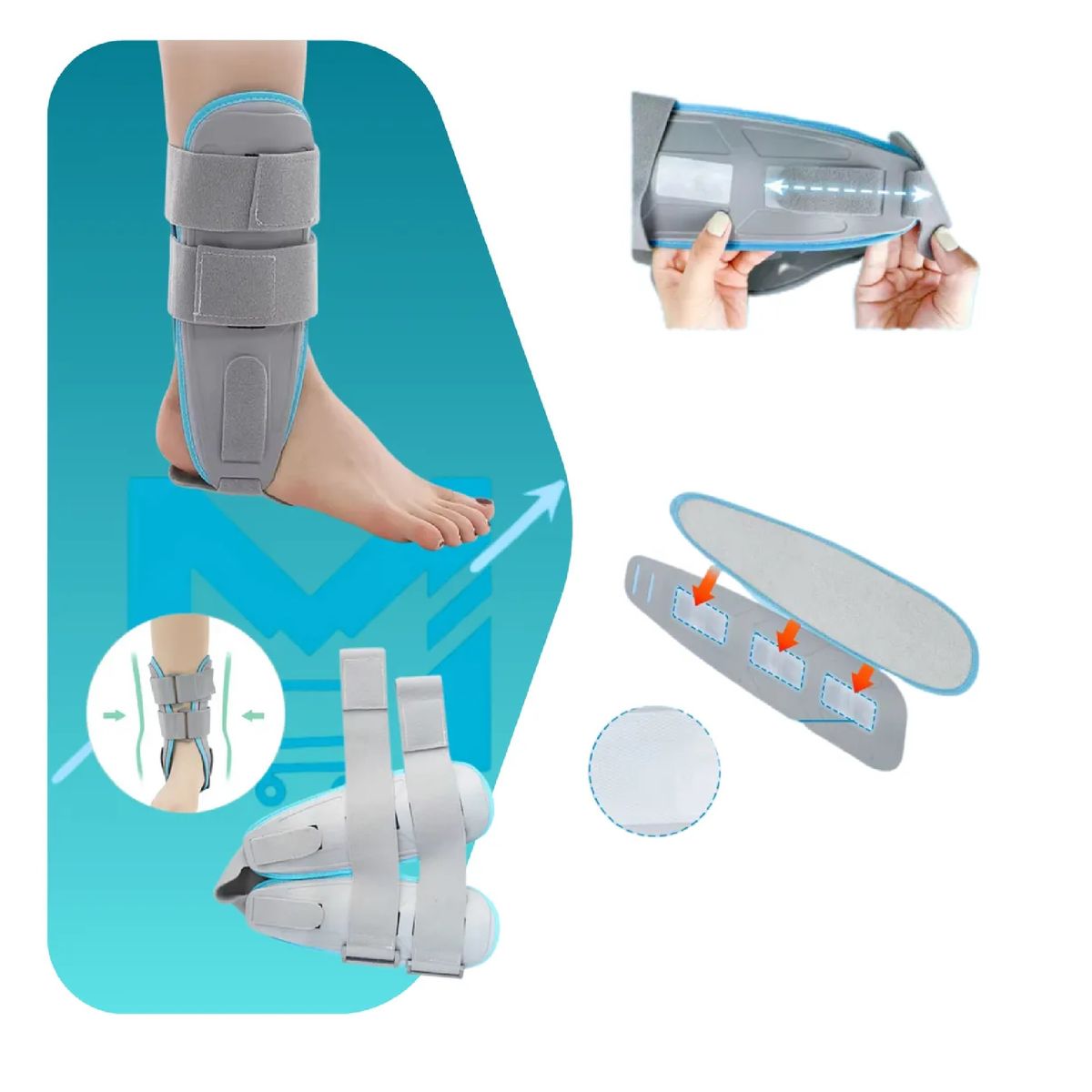 GENERICO - Tobillera Ferula Soporte Antiesguince Fascitis Plantar