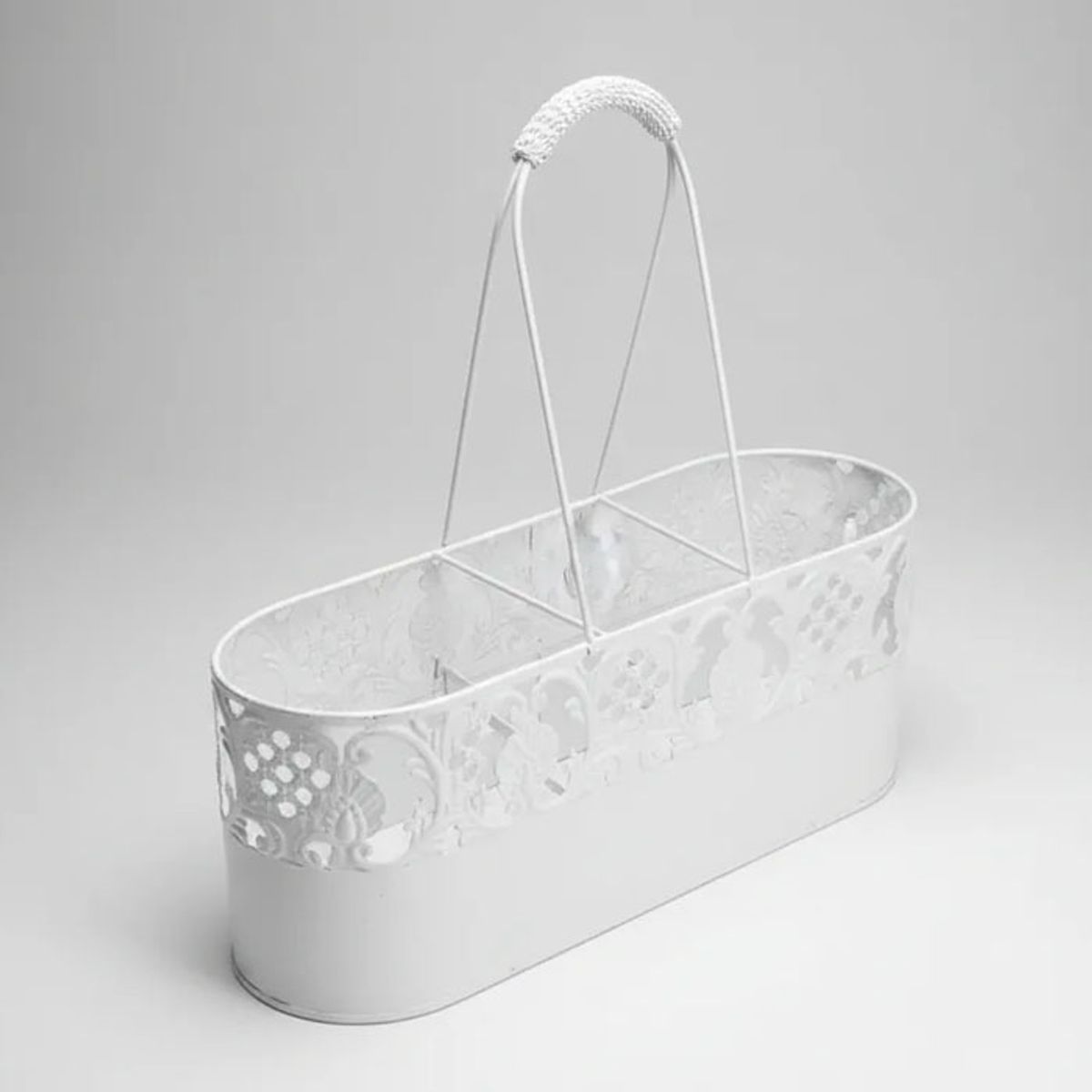 BRIC - Macetero Decorativo Metalico 36x12x15 Cm