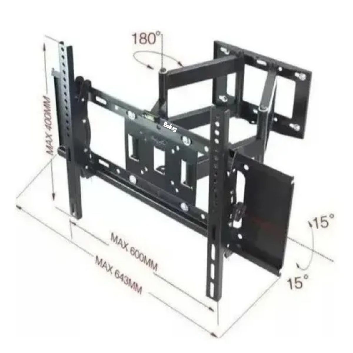 GENERICO - Soporte Para Tv Doble Brazo 30 Hasta 70 5098 Negro