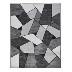 GENERICO - ALFOMBRA MODERNA CON DISEÑO 200X240 GRIS PIEDRA ELEGANTE WM