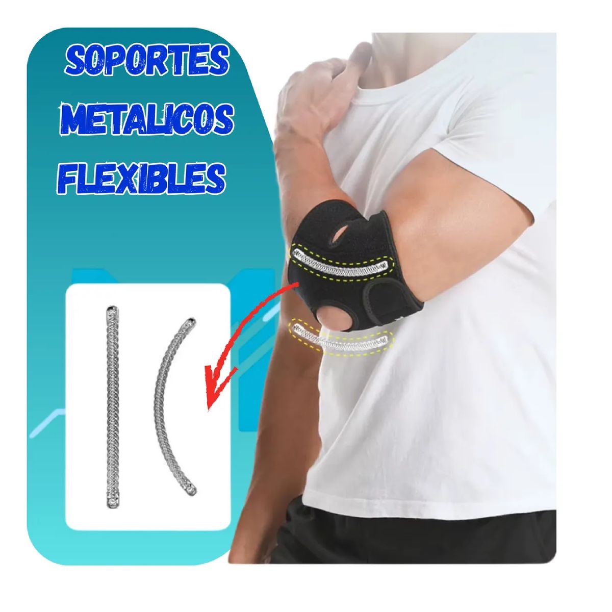 GENERICO - Codera Con Soporte De Resorte Ajustable Proteccion Muscular