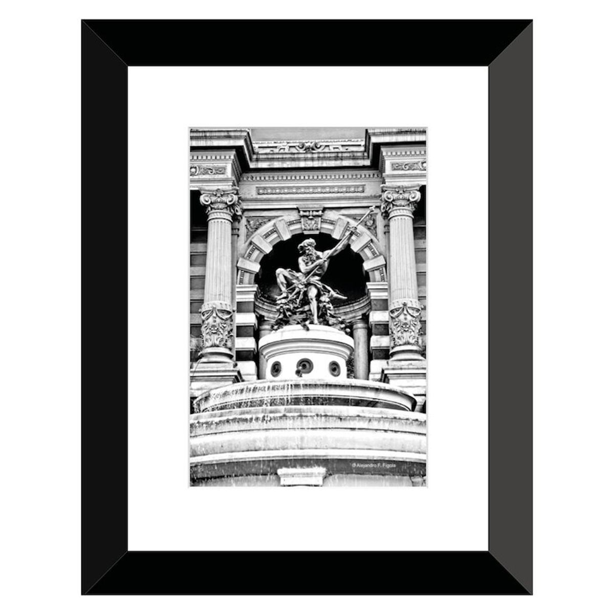 SANTIAGO ELEGANTE SHOP - Cuadro fotografía Neptuno blanco y negro