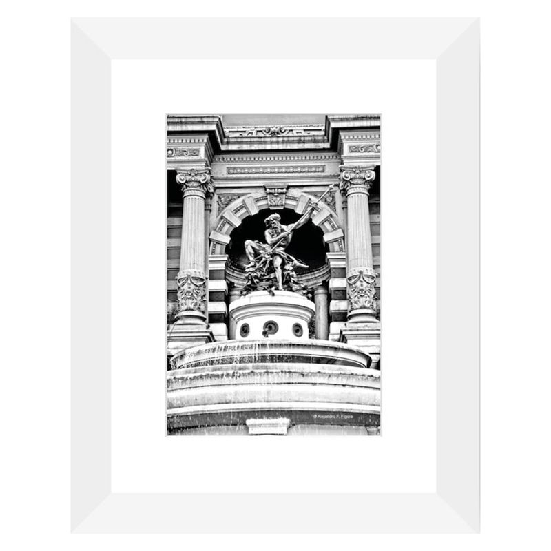 SANTIAGO ELEGANTE SHOP - Cuadro fotografía Neptuno blanco y negro