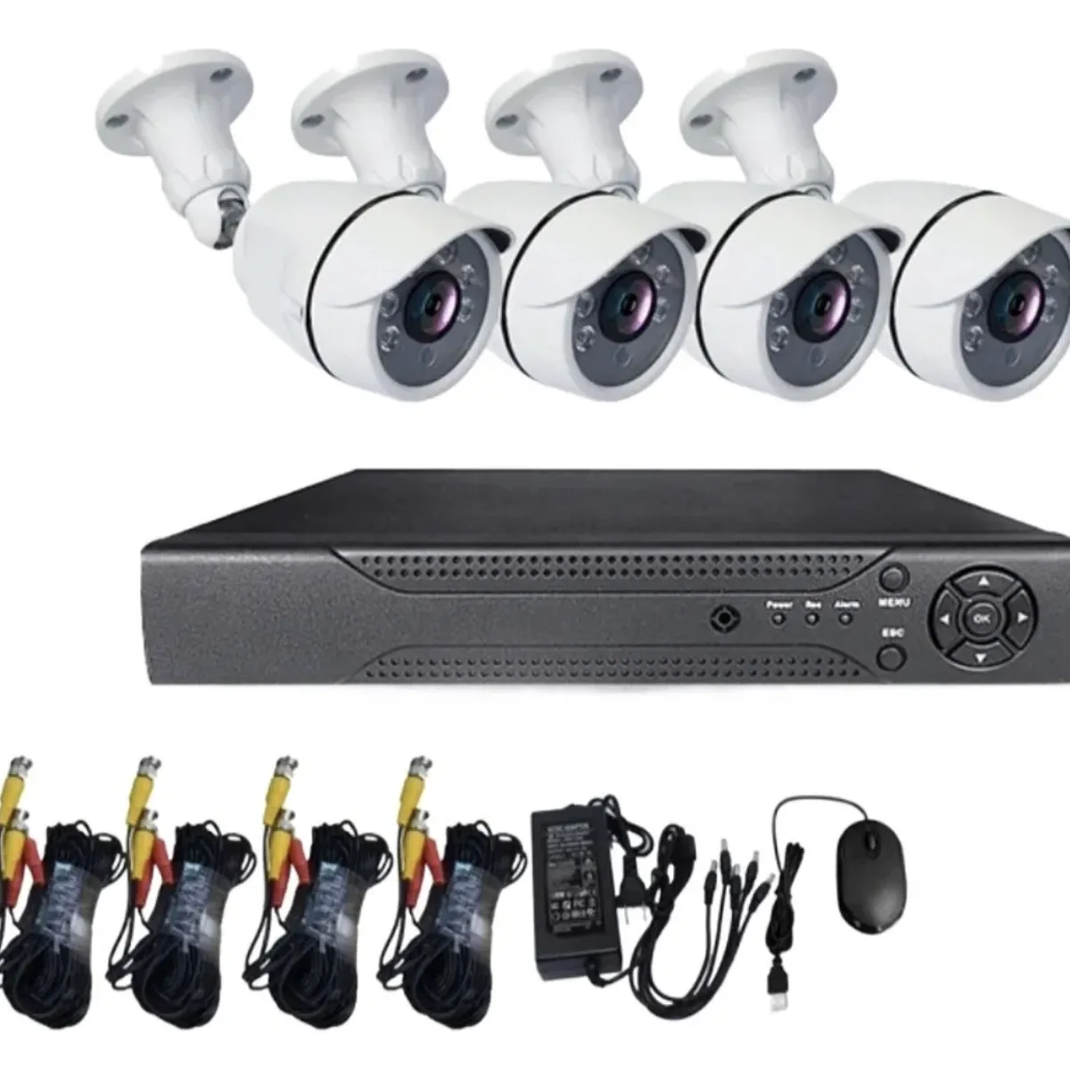 GENERICO - Sistema Vigilancia DVR CCTV 04 Cámaras FHD + Disco Duro 1TB