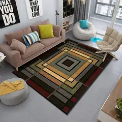 GENERICO - ALFOMBRA MODERNA 200X240 CM DISEÑO ESPIRAL MULTICOLOR ELEGANTE DECORATIVA DCO
