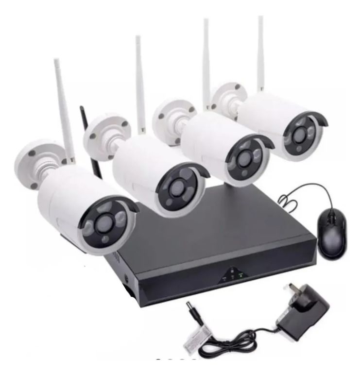 Sistema de Televigilancia DVR 04 Cámaras WIFI (inalámbrica) FHD + Disco Duro 1Tb