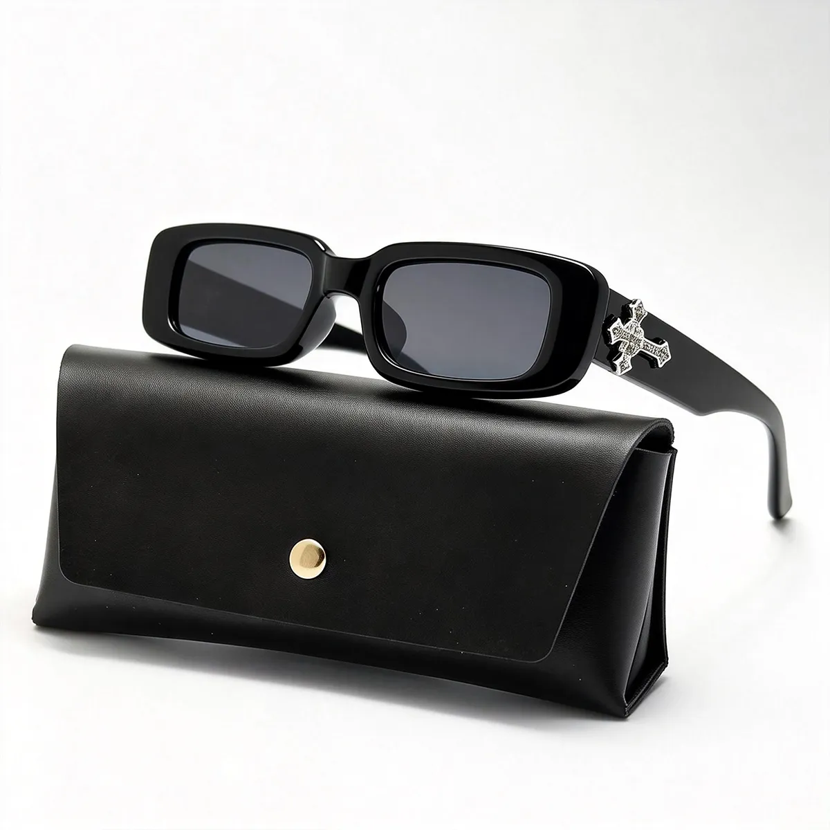 POLASUP - Polasup lentes Gafas de sol de estilo retro con estampado de leopardo elegantes y clásicas UV400