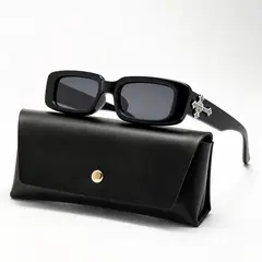 POLASUP - Lentes Gafas de sol de estilo retro con estampado de leopardo elegantes y clásicas UV400