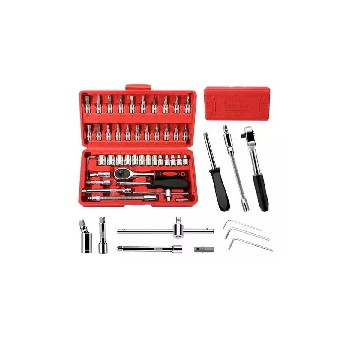 GENERICO - Set de Herramientas Reparación Para Automoviles 46 Piezas