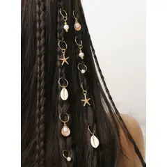 VARIOS - Set Anillos Cabello Mermaid Dreams Dorado She Shines