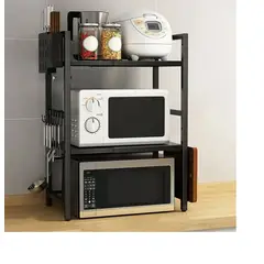 GENERICO - Estante Repisa Extensible Horno Microondas 3 Niveles Cocina Negro