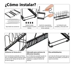 GENERICO - Organizador De Ollas Expandible Menaje Tablas Tapas Negro
