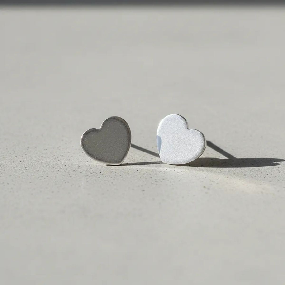 GENERICO - Aros Corazón  Silver Space Mujer Acero Quirurgico