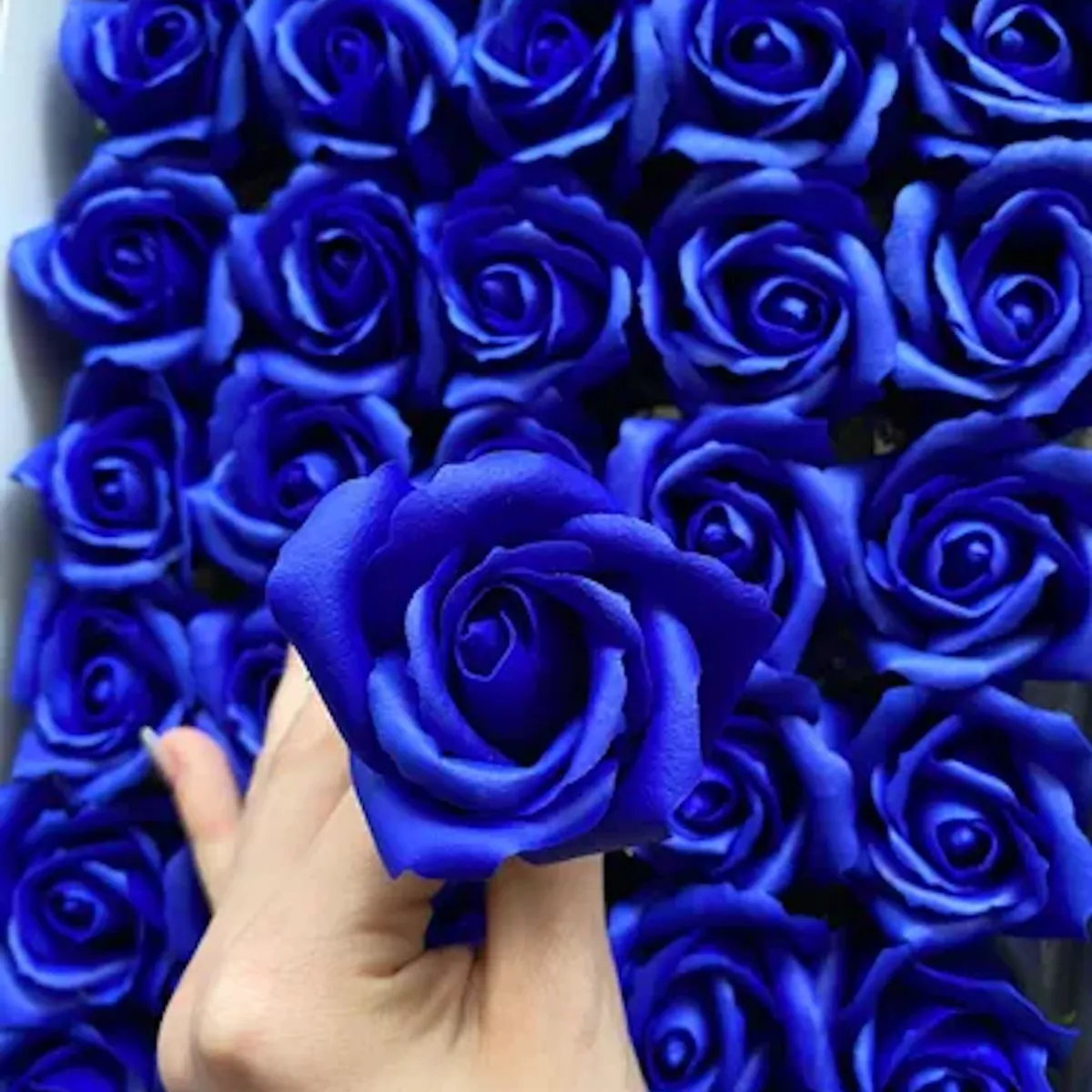 GENERICO - Pack 50 Unid Rosas De Jabón Para Decoraciones Azul