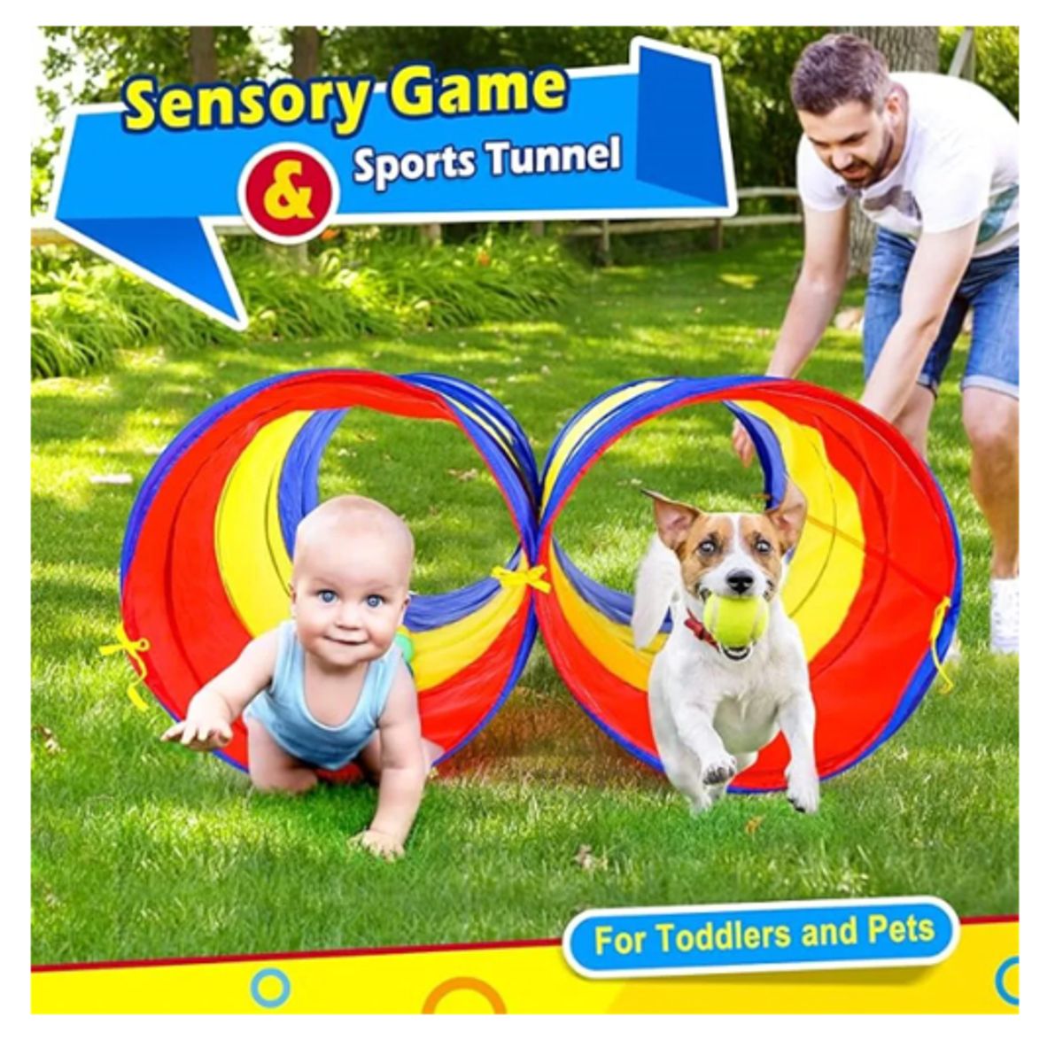 GENERICO - Túnel Infantil De Tela Para Juego Plegable Túnel De Gateo