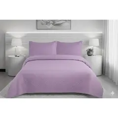 GENERICO - CUBRECAMA UNICOLOR ROJO 2 PLAZA TELA QUILT DE VERANO TFI