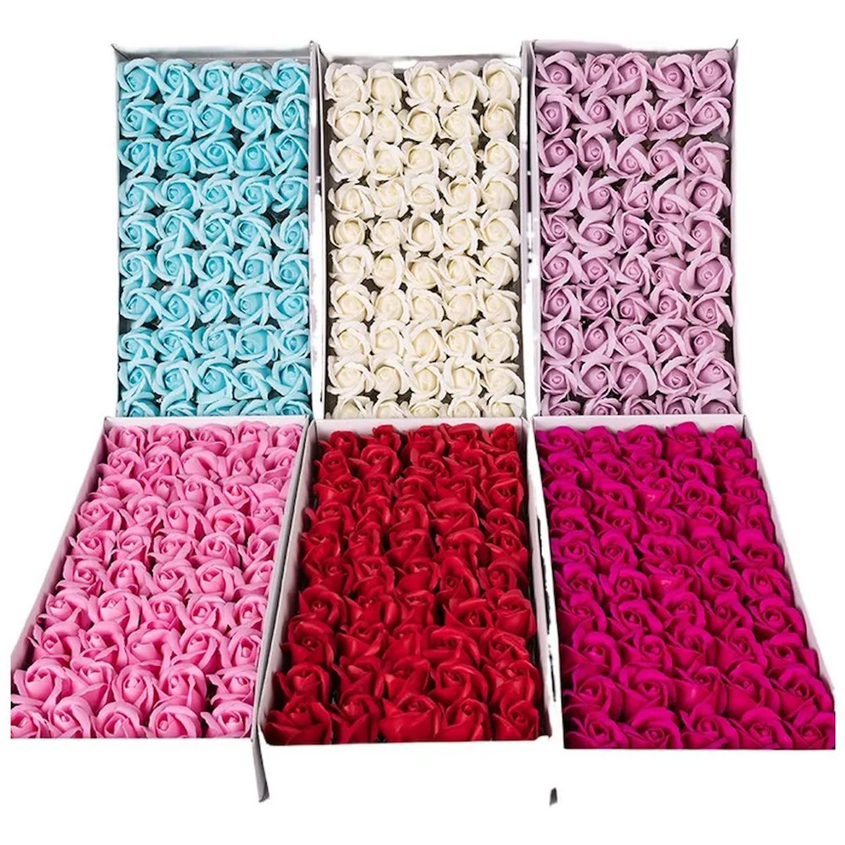 GENERICO - Pack 50 Unid Rosas De Jabón Para Decoraciones Blanco