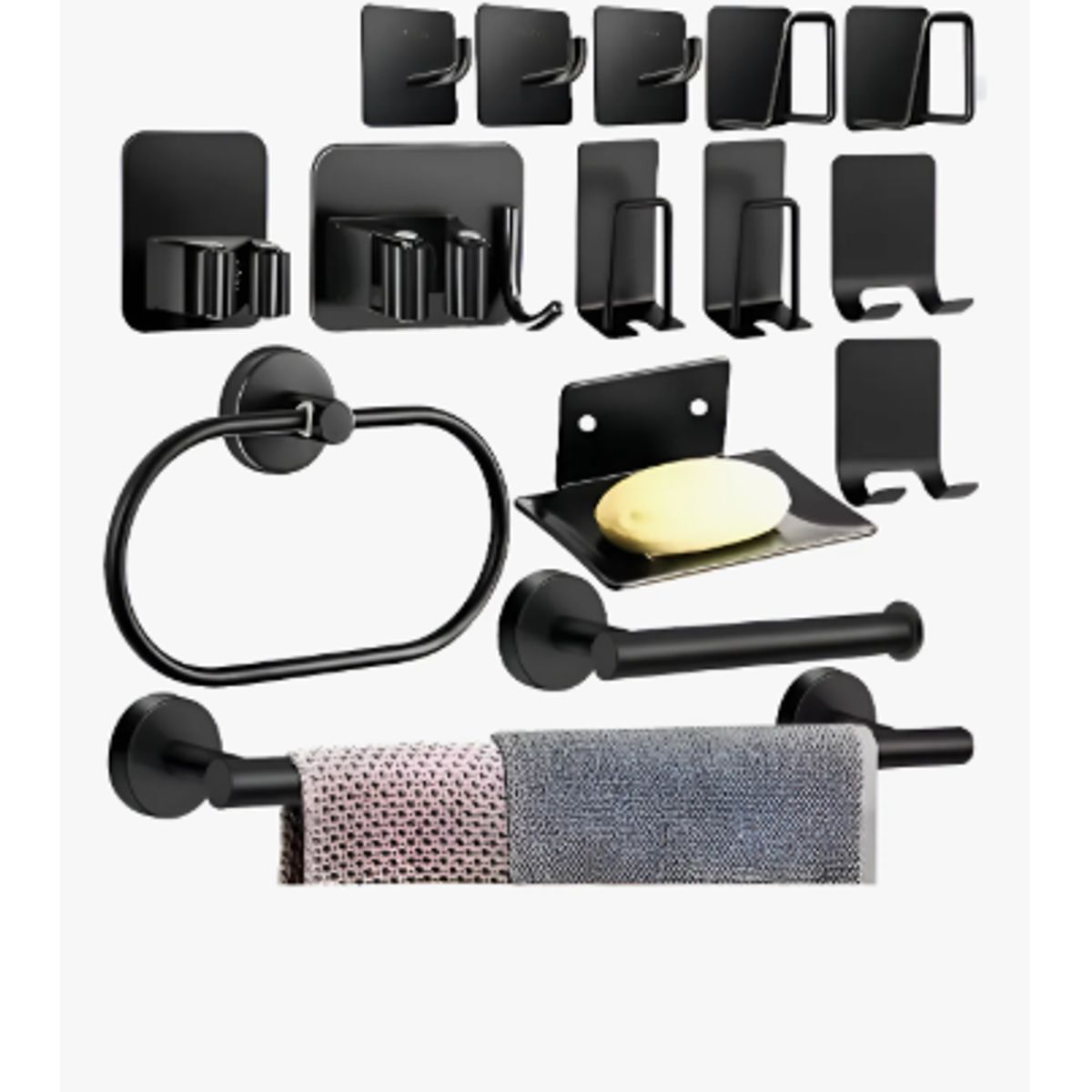GENERICO - Juego De Accesorios De Baño Toalleros 304 Inoxidable 15pcs