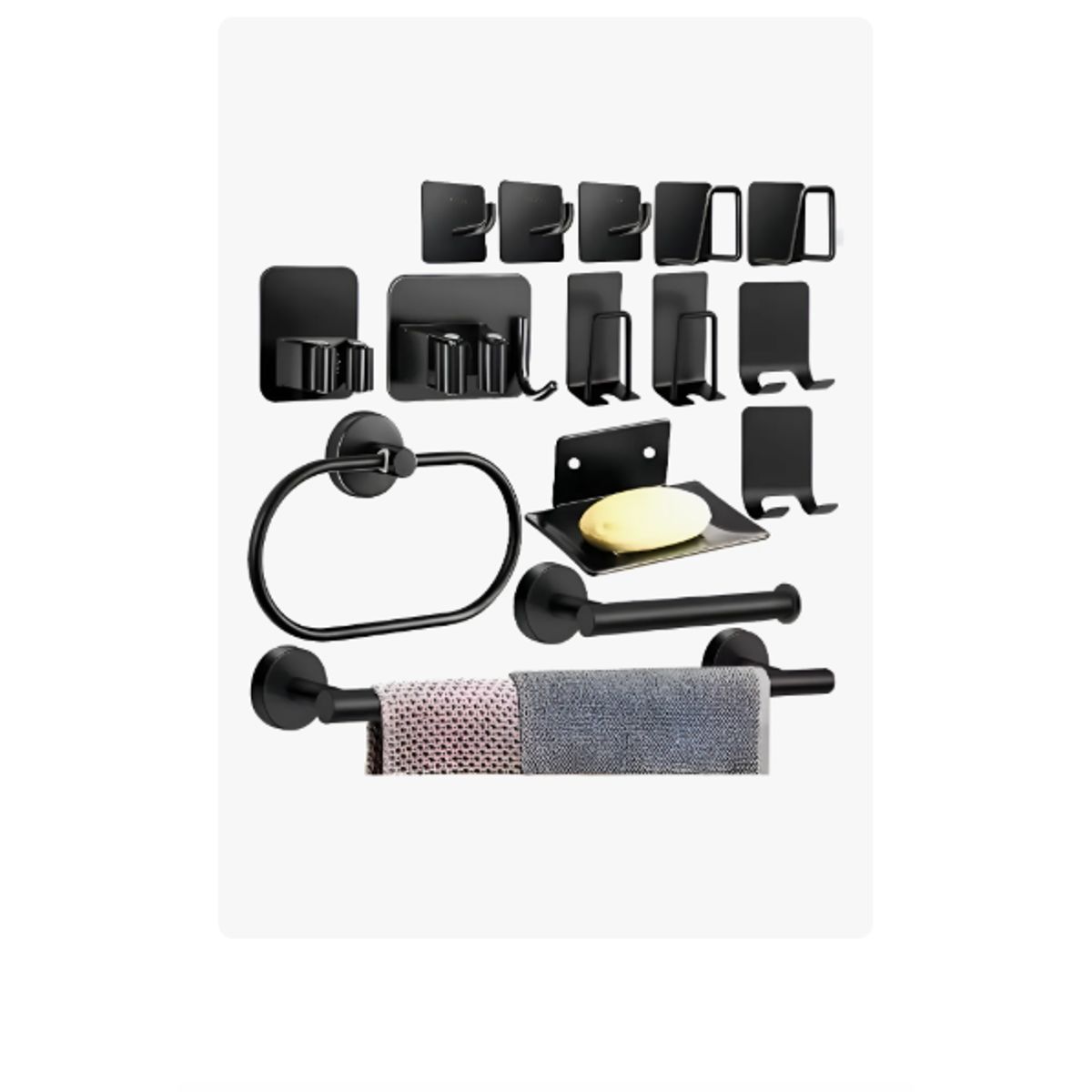 GENERICO - Juego De Accesorios De Baño Toalleros 304 Inoxidable 15pcs