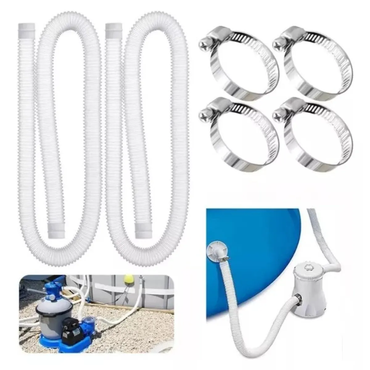 KUANGYE - 2 Manguera Filtro Piscina Para Intex Bestway Universal 150cm