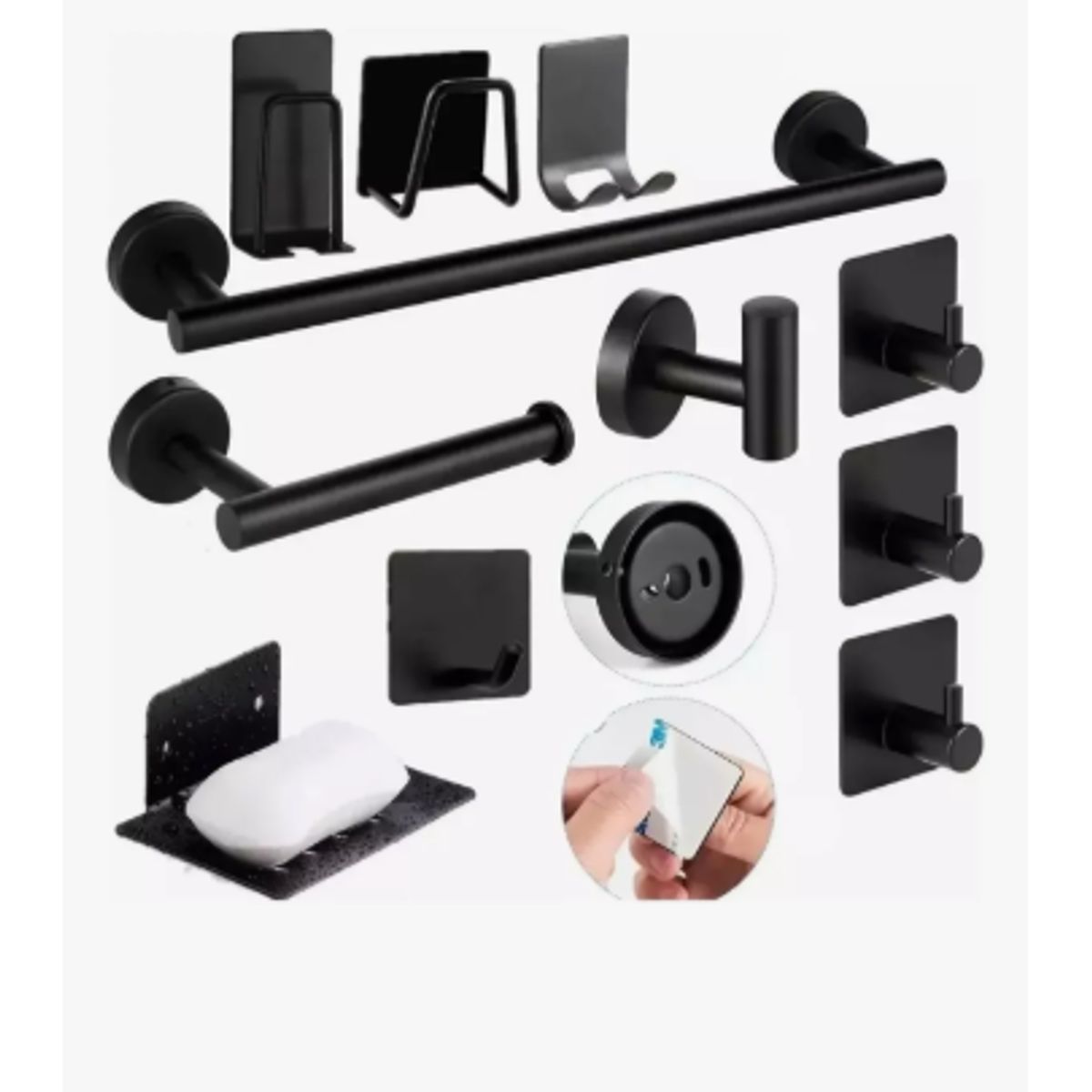 GENERICO - Juego De Accesorios De Baño Toalleros 304 Inoxidable 11pcs