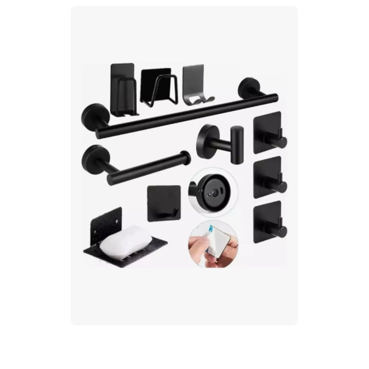 GENERICO - Juego De Accesorios De Baño Toalleros 304 Inoxidable 11pcs
